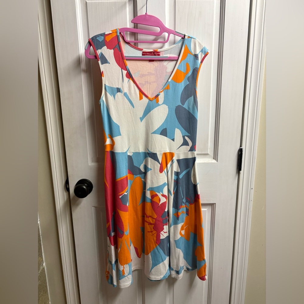 Krimson Klover Multicolor Abstract Midi Dress